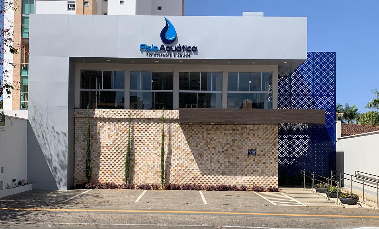 Fachada da Fisio Aquática, no Setor Marista, em Goiânia