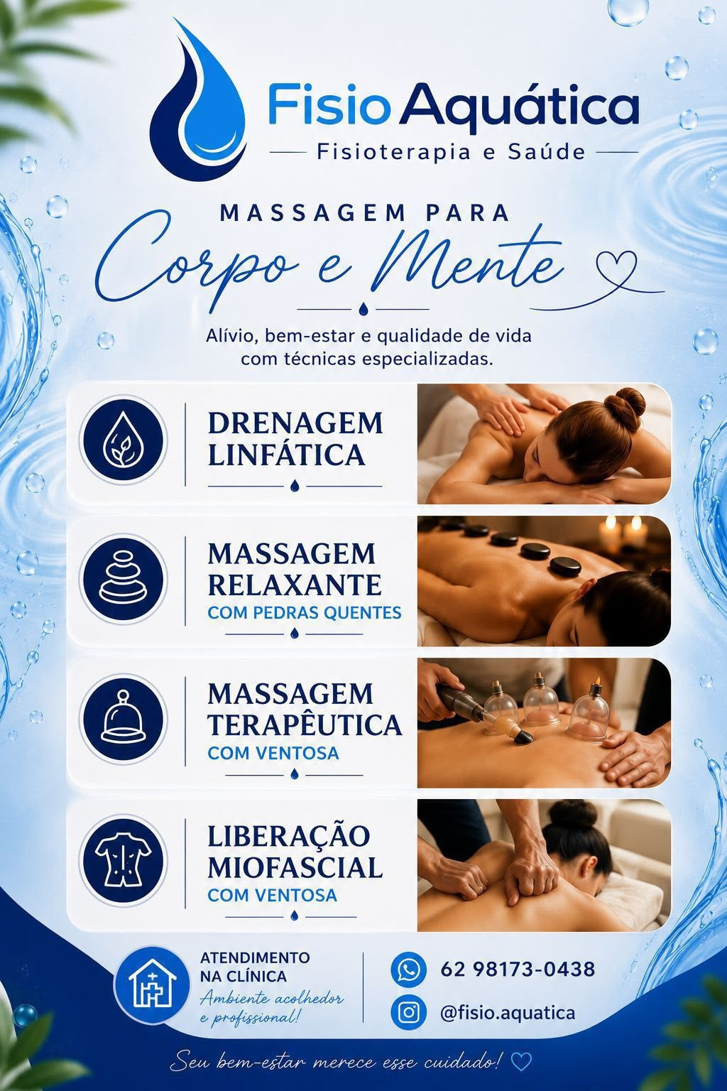 Massagem para corpo e mente — drenagem linfática e massagem relaxante terapêutica